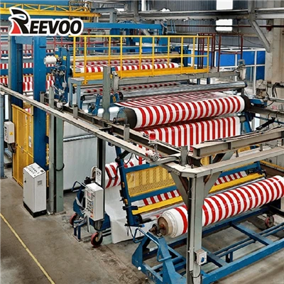laminirani PVC prugasti ceradni materijal za tendu za suncobran